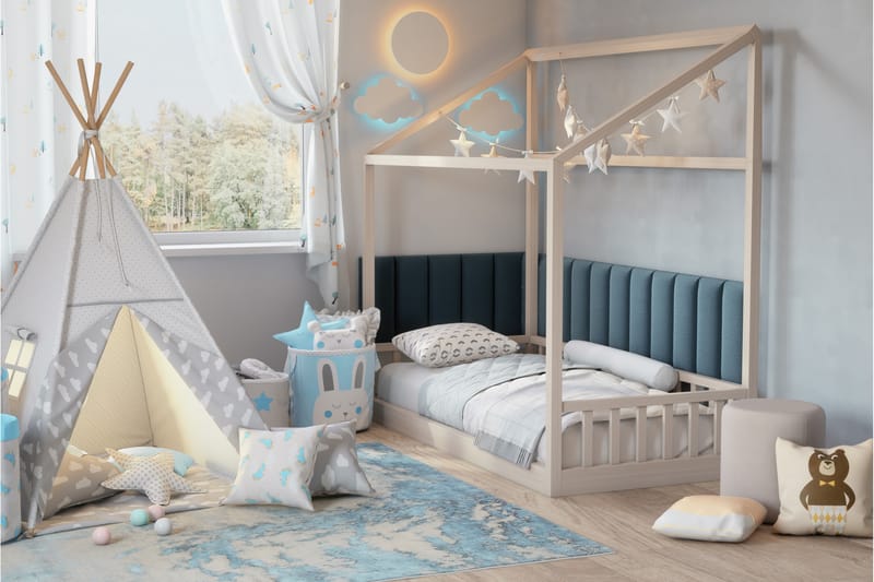 Quadratta Väggskiva 320x50 cm - Blå - Hus & renovering - Bygg - Golv, vägg & tak - Golv & väggbeklädnad - Väggskivor