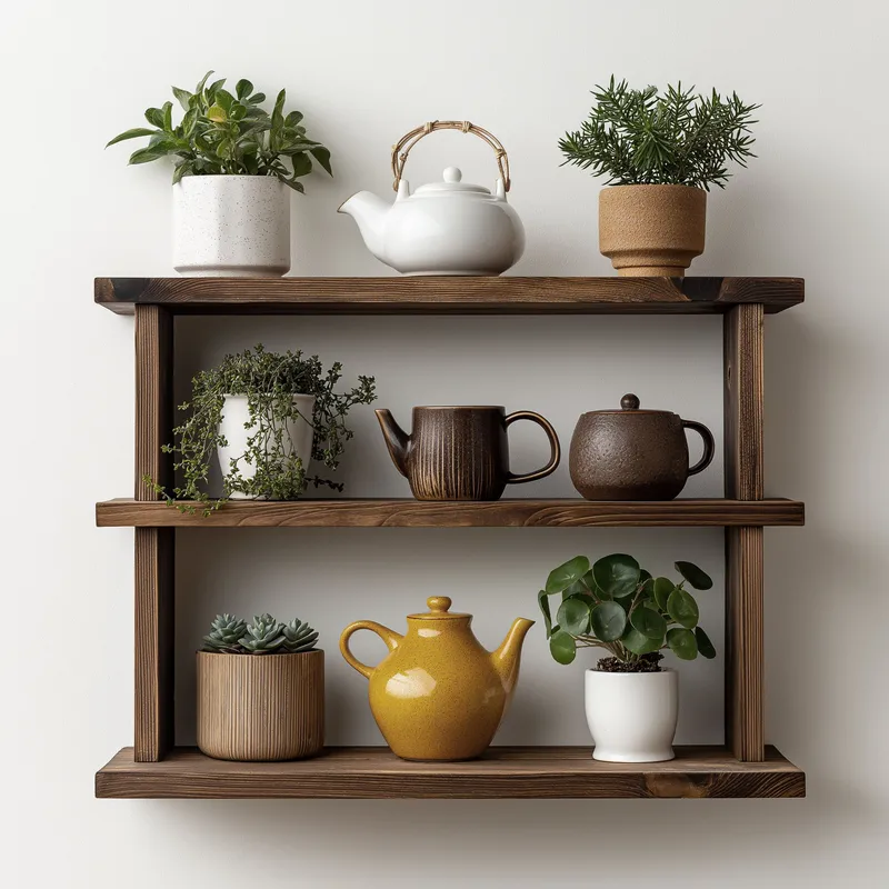 Tervik Dekorativ vägghylla 40x50x14 cm - Trä - Hus & renovering - Bygg - Golv, vägg & tak - Golv & väggbeklädnad - Väggskivor