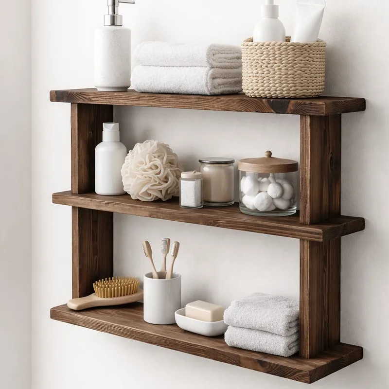 Tervik Dekorativ vägghylla 40x50x14 cm - Trä - Hus & renovering - Bygg - Golv, vägg & tak - Golv & väggbeklädnad - Väggskivor