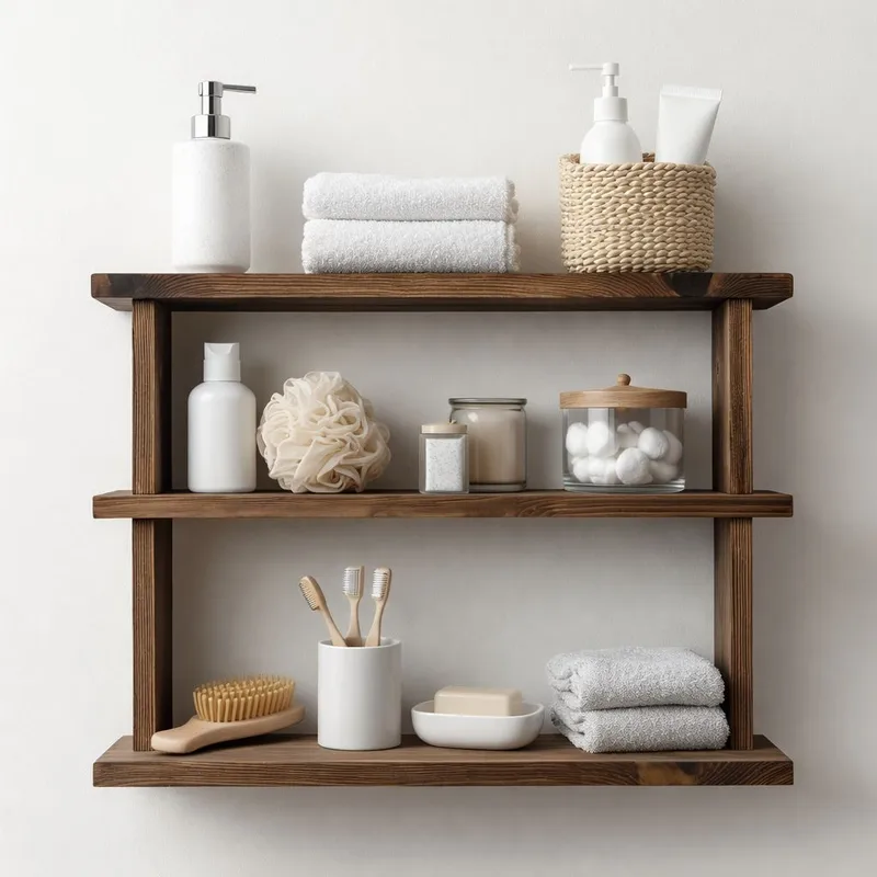 Tervik Dekorativ vägghylla 40x50x14 cm - Trä - Hus & renovering - Bygg - Golv, vägg & tak - Golv & väggbeklädnad - Väggskivor