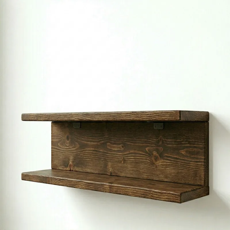 Tervik Dekorativ vägghylla 50x20x14 cm - trä - Hus & renovering - Bygg - Golv, vägg & tak - Golv & väggbeklädnad - Väggskivor