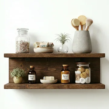 Tervik Dekorativ vägghylla 50x20x14 cm - trä - Hus & renovering - Bygg - Golv, vägg & tak - Golv & väggbeklädnad - Väggskivor