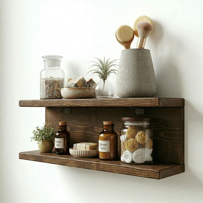 Tervik Dekorativ vägghylla 50x20x14 cm - trä - Hus & renovering - Bygg - Golv, vägg & tak - Golv & väggbeklädnad - Väggskivor