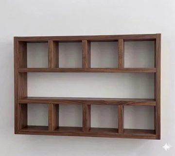 Tervik Dekorativ vägghylla 60x48x9 cm - Naturligt trä - Hus & renovering - Bygg - Golv, vägg & tak - Golv & väggbeklädnad - Väggskivor