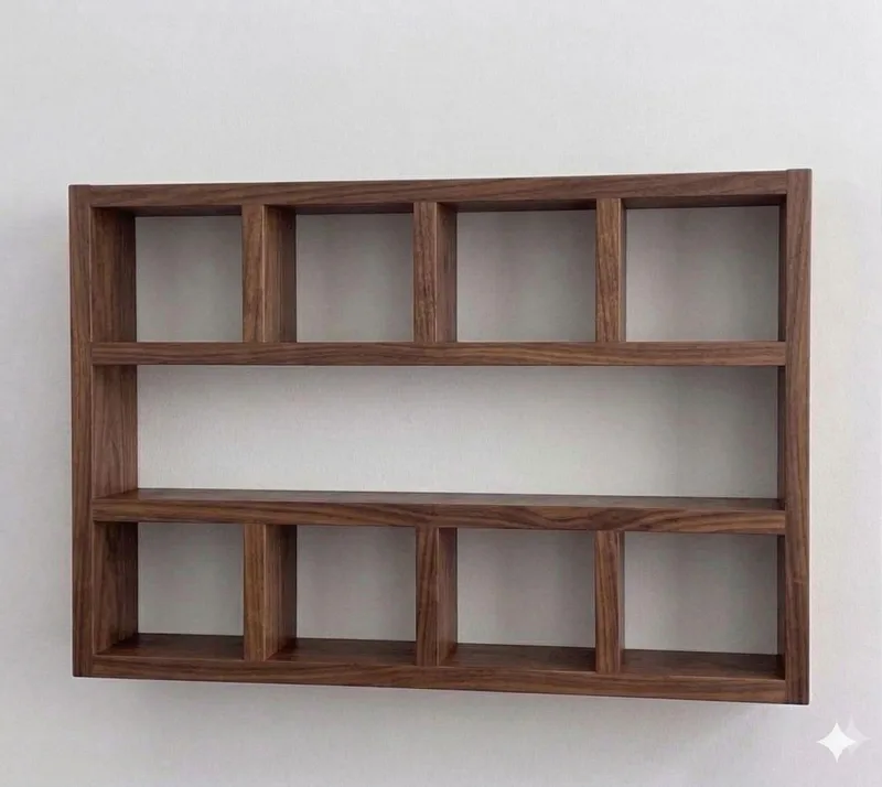 Tervik Dekorativ vägghylla 60x48x9 cm - Naturligt trä - Hus & renovering - Bygg - Golv, vägg & tak - Golv & väggbeklädnad - Väggskivor