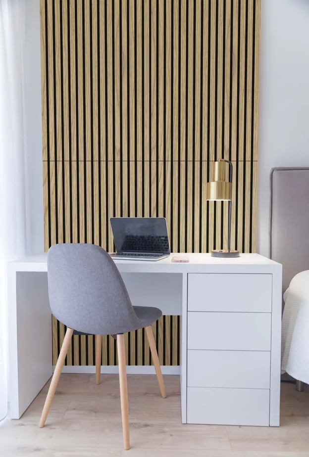 Trälamell akustikpanel| 1200x600x18mm | valnöt | 2-pack - Hus & renovering - Bygg - Golv, vägg & tak - Golv & väggbeklädnad - Väggpanel & panelskiva