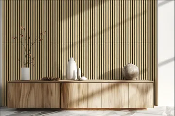 Trälamell Akustikpaneler | 1200x600x18mm | Vit Ek | 2-pack - Hus & renovering - Bygg - Golv, vägg & tak - Golv & väggbeklädnad - Väggpanel & panelskiva
