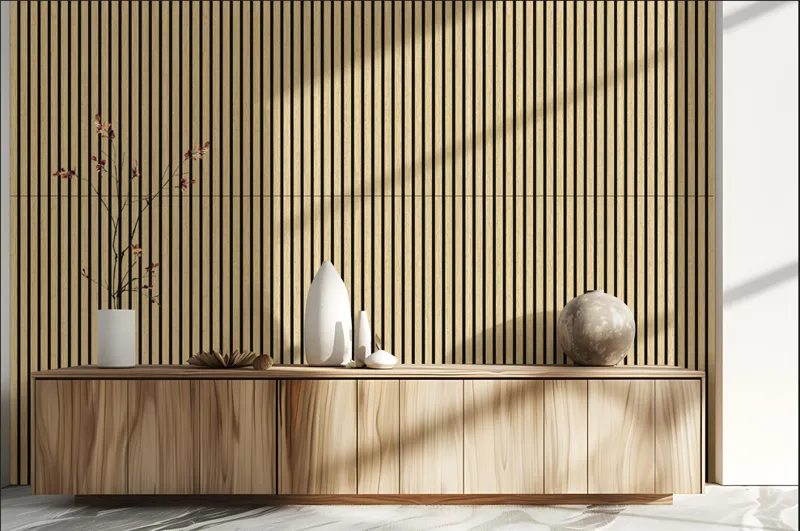 Trälamell Akustikpaneler | 1200x600x18mm | Vit Ek | 2-pack - Hus & renovering - Bygg - Golv, vägg & tak - Golv & väggbeklädnad - Väggpanel & panelskiva