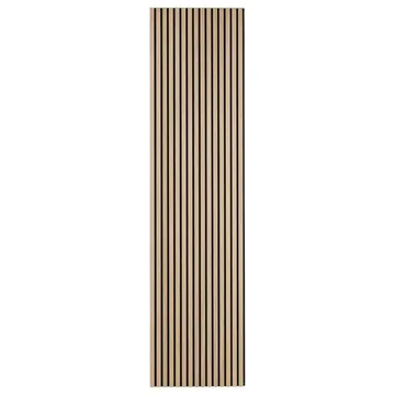Trälamell akustikpaneler | 2400x600x21mm | Vit ek - Hus & renovering - Bygg - Golv, vägg & tak - Golv & väggbeklädnad - Väggpanel & panelskiva