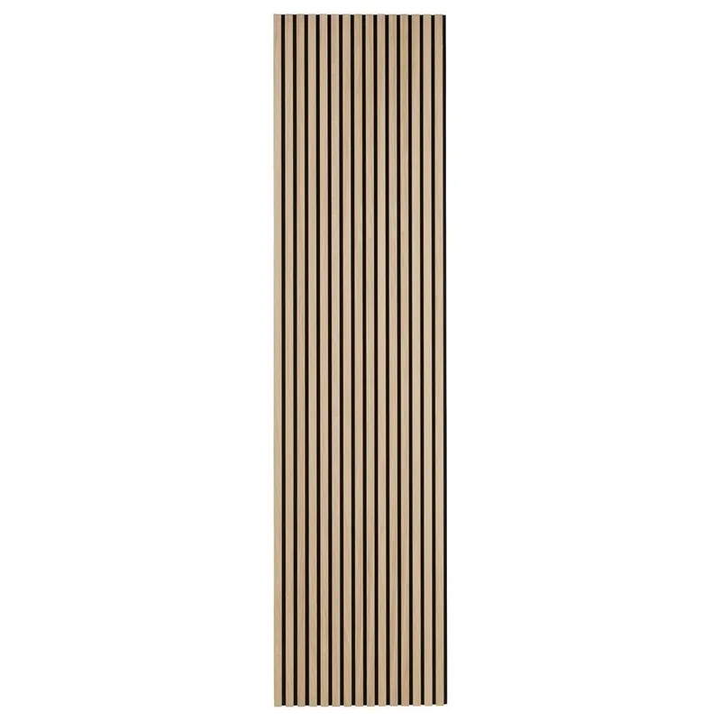 Trälamell akustikpaneler | 2400x600x21mm | Vit ek, undefined