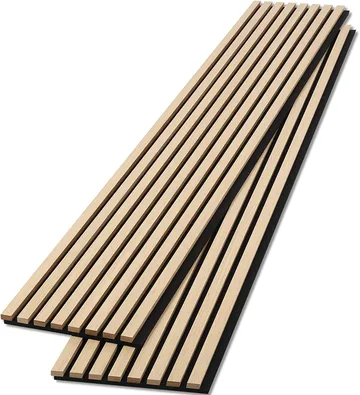 Trälamell akustikpaneler | 2700x600x21mm | Vit ek - Hus & renovering - Bygg - Golv, vägg & tak - Golv & väggbeklädnad - Väggpanel & panelskiva