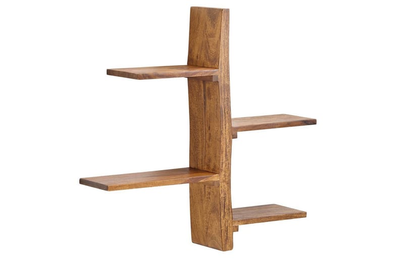 Vägghylla Wohnling Massiv trä träd kant stil väggmonterad flytande träd lantlig stil, undefined