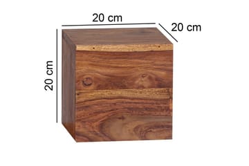 Vägghylla Wohnling Set med 4 massivt trä kub-optik väggmonterad modern - Förvaring - Hylla - Vägghylla