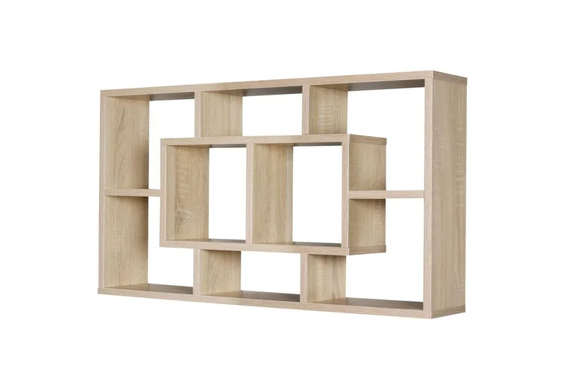 Vägghylla Wohnling PAOLA melaminbelagd MDF, förvaringshylla, väggmonterad, modern stil Sonoma - Sonoma - Förvaring - Hylla - Vägghylla