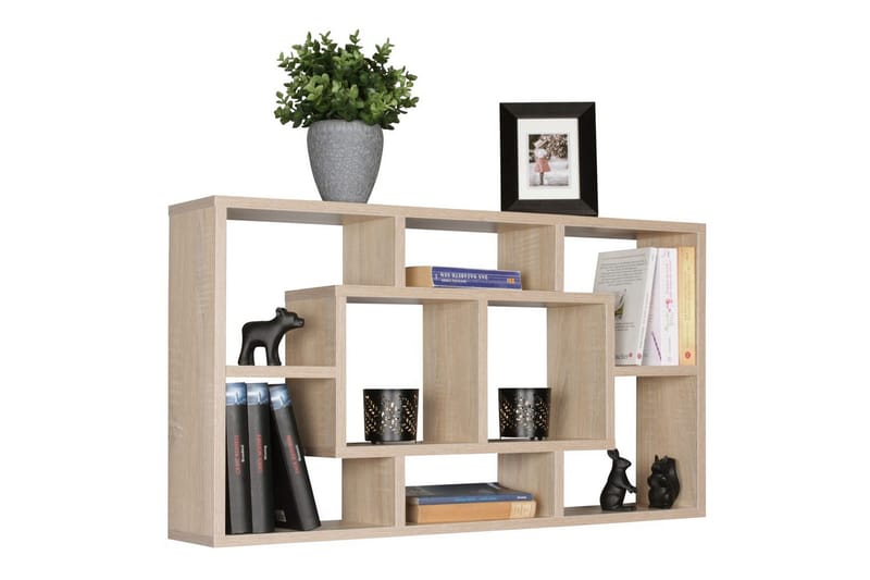 Vägghylla Wohnling PAOLA melaminbelagd MDF, förvaringshylla, väggmonterad, modern stil Sonoma - Sonoma - Hus & renovering - Bygg - Golv, vägg & tak - Golv & väggbeklädnad - Väggskivor