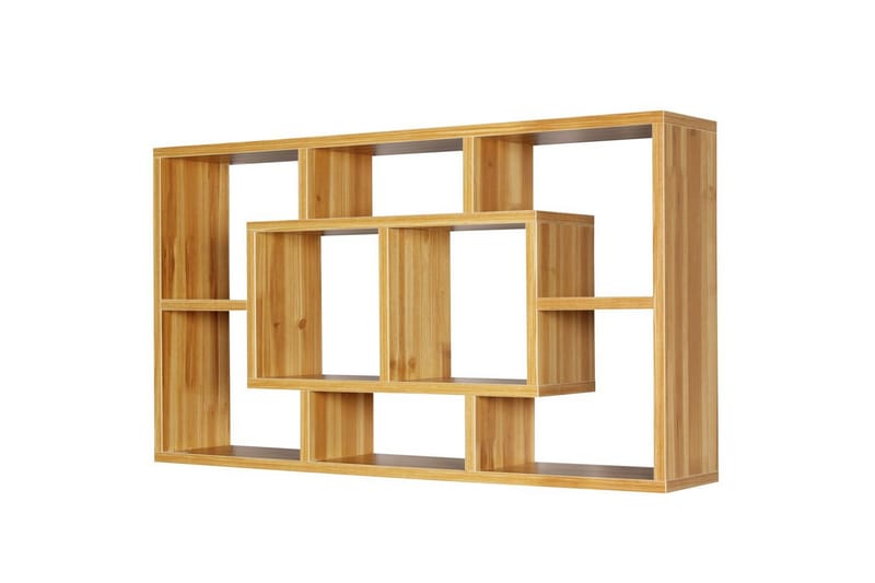 Vägghylla Wohnling PAOLA melaminbelagd MDF, förvaringshylla, väggmonterad, modern stil Bok - Bok - Förvaring - Hylla - Vägghylla