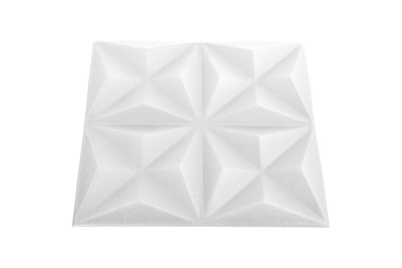3D Väggpaneler 24 st 50x50 cm origami vit 6 m² - Vit - Hus & renovering - Bygg - Golv, vägg & tak - Golv & väggbeklädnad - Väggpanel & panelskiva