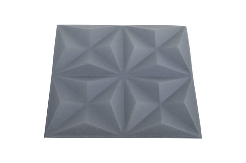 3D Väggpaneler 48 st 50x50 cm origami grå 12 m² - Grå - Hus & renovering - Bygg - Golv, vägg & tak - Golv & väggbeklädnad - Väggpanel & panelskiva