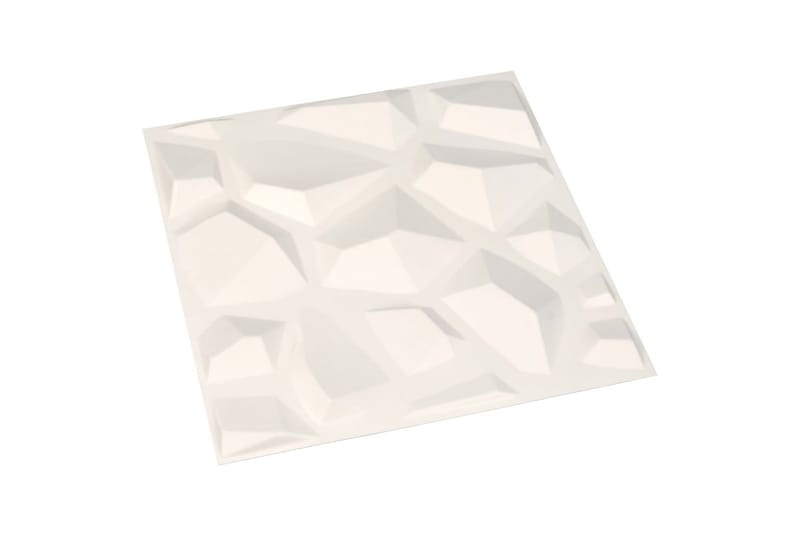 Väggpaneler 3D 12 st 0,5x0,5 m 3 m² - Vit - Hus & renovering - Bygg - Golv, vägg & tak - Golv & väggbeklädnad - Väggpanel & panelskiva