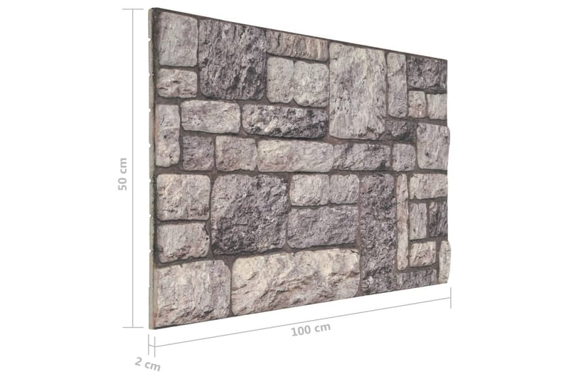 Väggpaneler 3D ljusgrått tegel 10 st EPS - Grå - Hus & renovering - Bygg - Golv, vägg & tak - Golv & väggbeklädnad - Väggpanel & panelskiva