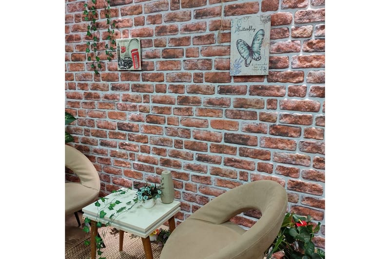 Väggpaneler 3D mörkbrunt tegel 10 st EPS - Hus & renovering - Bygg - Golv, vägg & tak - Golv & väggbeklädnad - Väggpanel & panelskiva