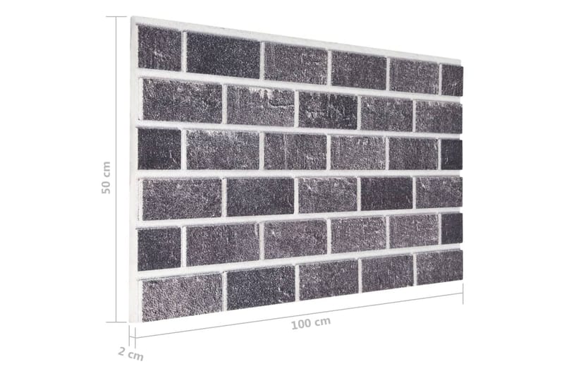Väggpaneler 3D svart & grå tegeldesign 10 st EPS - Svart - Hus & renovering - Bygg - Golv, vägg & tak - Golv & väggbeklädnad - Väggpanel & panelskiva