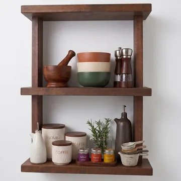 Varnor Dekorativ vägghylla 50x40x14 cm - trä - Hus & renovering - Bygg - Golv, vägg & tak - Golv & väggbeklädnad - Väggskivor