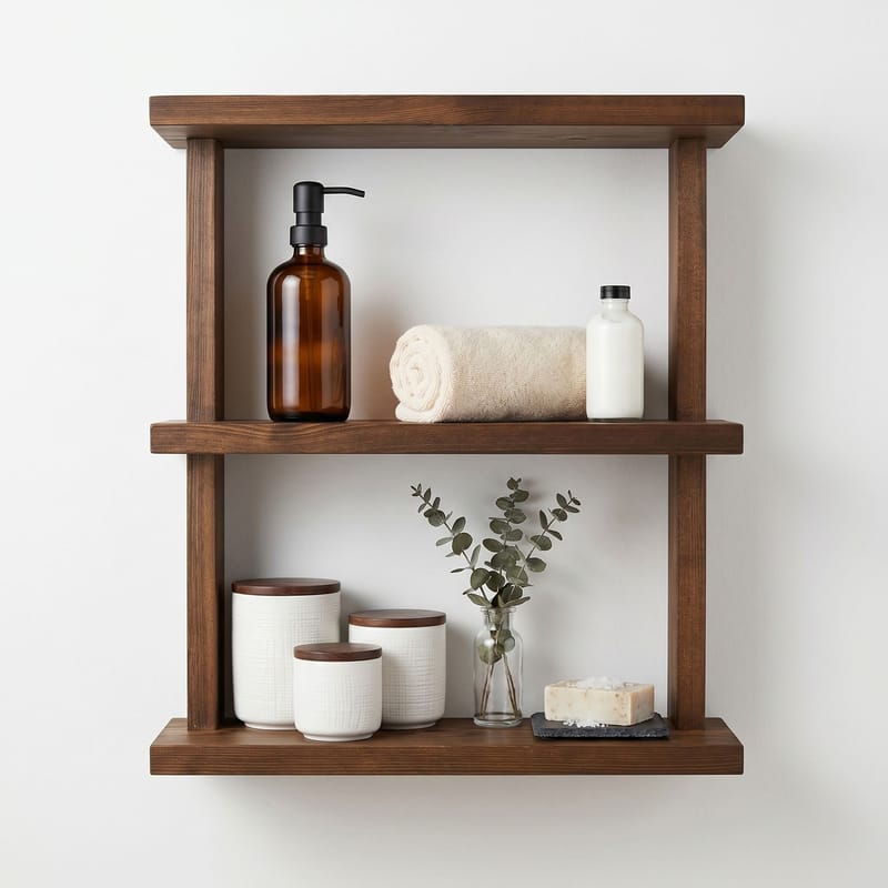 Varnor Dekorativ vägghylla 50x40x14 cm - trä - Hus & renovering - Bygg - Golv, vägg & tak - Golv & väggbeklädnad - Väggskivor