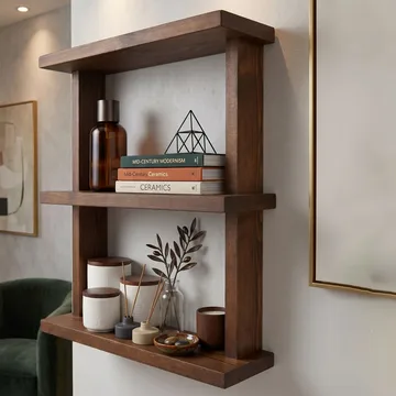Varnor Dekorativ vägghylla 50x40x14 cm - trä - Hus & renovering - Bygg - Golv, vägg & tak - Golv & väggbeklädnad - Väggskivor