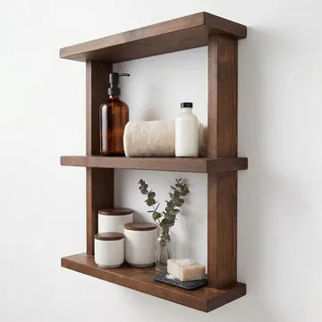 Varnor Dekorativ vägghylla 50x40x14 cm - trä - Hus & renovering - Bygg - Golv, vägg & tak - Golv & väggbeklädnad - Väggskivor