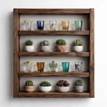 Varnor Dekorativ vägghylla 50x50x7 cm - Trä - Hus & renovering - Bygg - Golv, vägg & tak - Golv & väggbeklädnad - Väggskivor