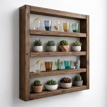 Varnor Dekorativ vägghylla 50x50x7 cm - Trä - Hus & renovering - Bygg - Golv, vägg & tak - Golv & väggbeklädnad - Väggskivor