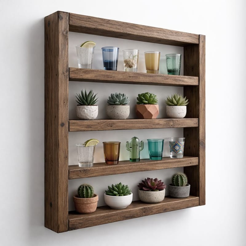 Varnor Dekorativ vägghylla 50x50x7 cm - Trä - Hus & renovering - Bygg - Golv, vägg & tak - Golv & väggbeklädnad - Väggskivor