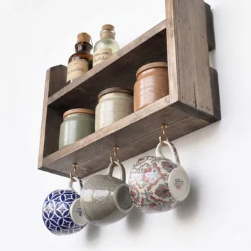 Velnor Dekorativ vägghylla 40x25x11 cm - Trä - Hus & renovering - Bygg - Golv, vägg & tak - Golv & väggbeklädnad - Väggskivor
