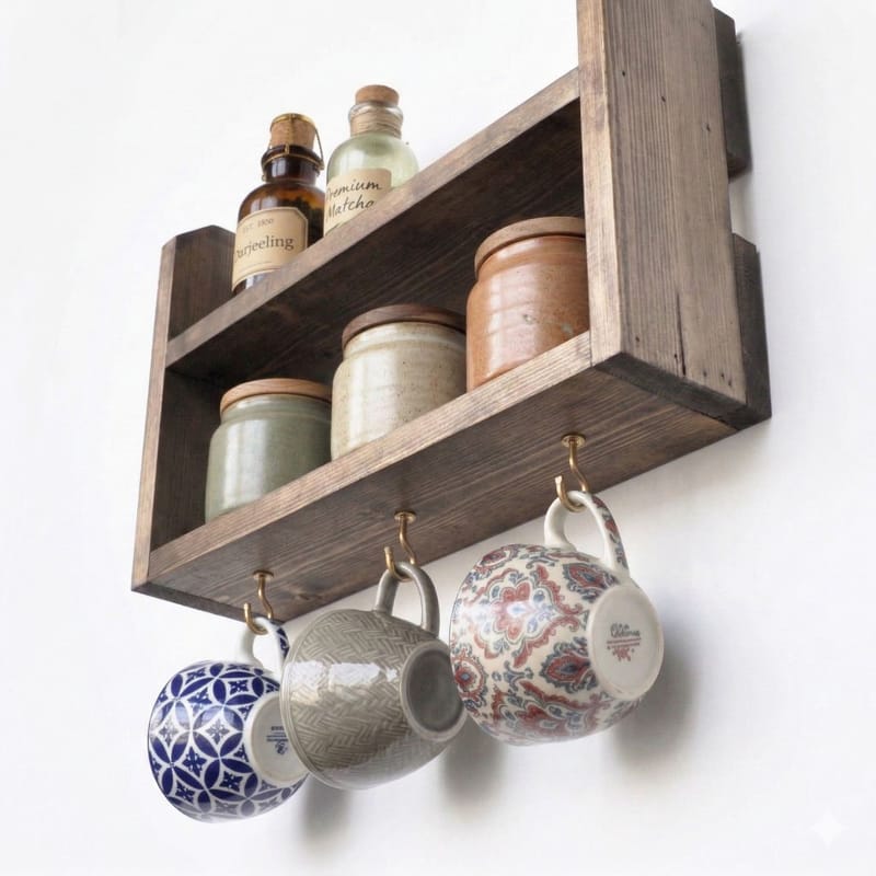 Velnor Dekorativ vägghylla 40x25x11 cm - Trä - Hus & renovering - Bygg - Golv, vägg & tak - Golv & väggbeklädnad - Väggskivor