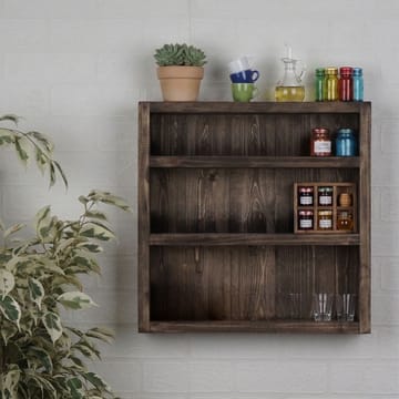 Velnor Dekorativ vägghylla 42x42x9 cm - Trä (naturlig träfinish) - Hus & renovering - Bygg - Golv, vägg & tak - Golv & väggbeklädnad - Väggskivor
