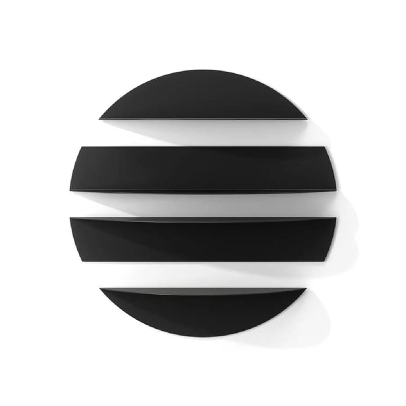 Zalvenn Vägghylla 76 cm Rund, Svart