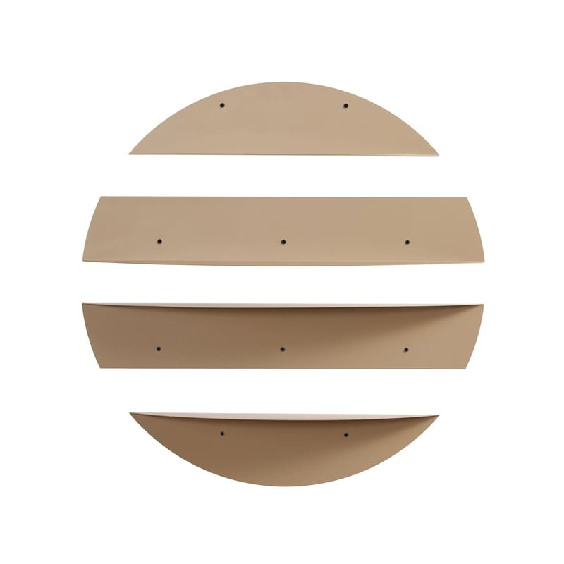 Zalvenn Vägghylla 76 cm Rund, Taupe