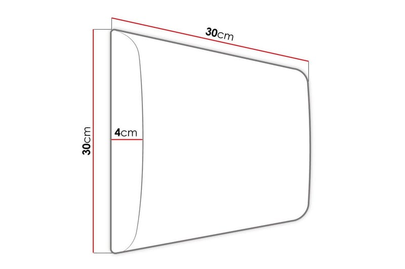 Zaratuz Väggpanel 30x30 cm - Röd - Väggpanel & panelskiva