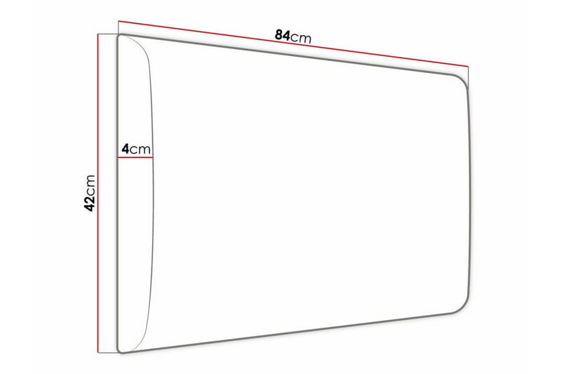 Zaratuz Väggpanel 42x84 cm - Röd - Väggpanel & panelskiva