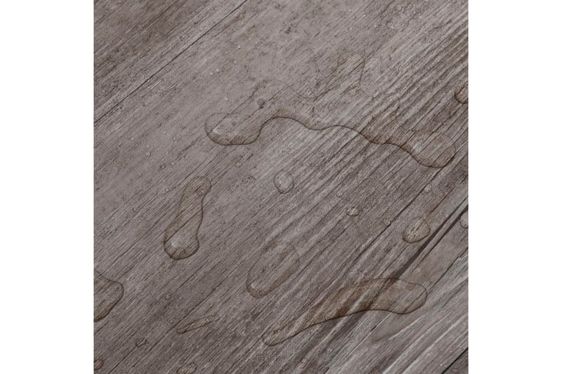 Golvbrädor i PVC 5,26 m² 2 mm mattbrunt trä - Brun - Trall balkong - Vinylgolv & plastgolv - Golvplattor & plasttrall