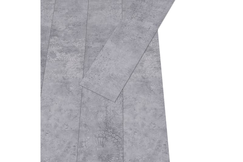 Golvbrädor i PVC 5,26 m² 2 mm cementgrå - Grå - Trall balkong - Vinylgolv & plastgolv - Golvplattor & plasttrall