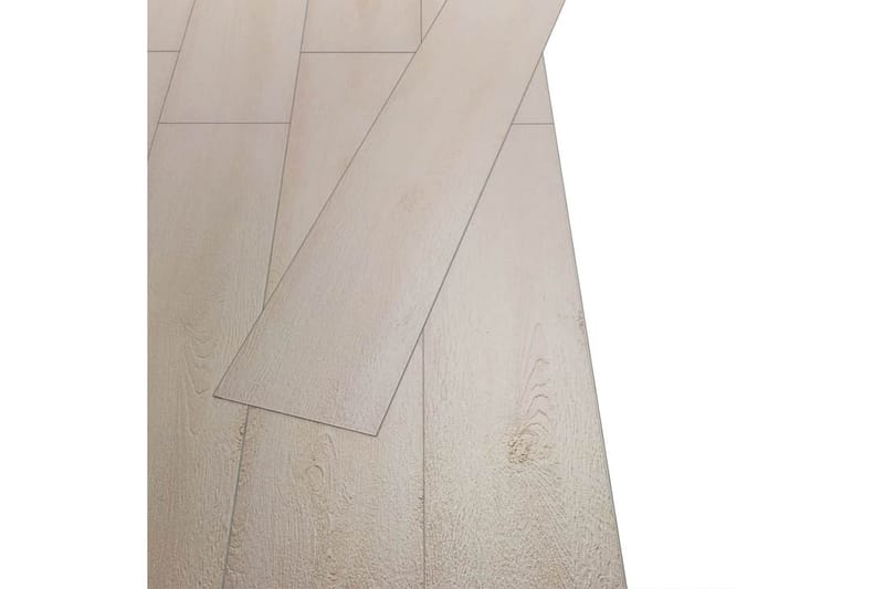 Golvbrädor i PVC 5,26 m² 2 mm ek klassisk vit - Vit - Trall balkong - Vinylgolv & plastgolv - Golvplattor & plasttrall
