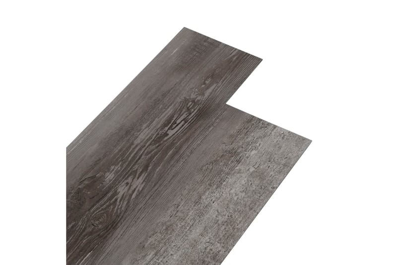 Golvbrädor PVC 4,46 m² 3 mm randigt trä - Grå - Trall balkong - Vinylgolv & plastgolv - Golvplattor & plasttrall