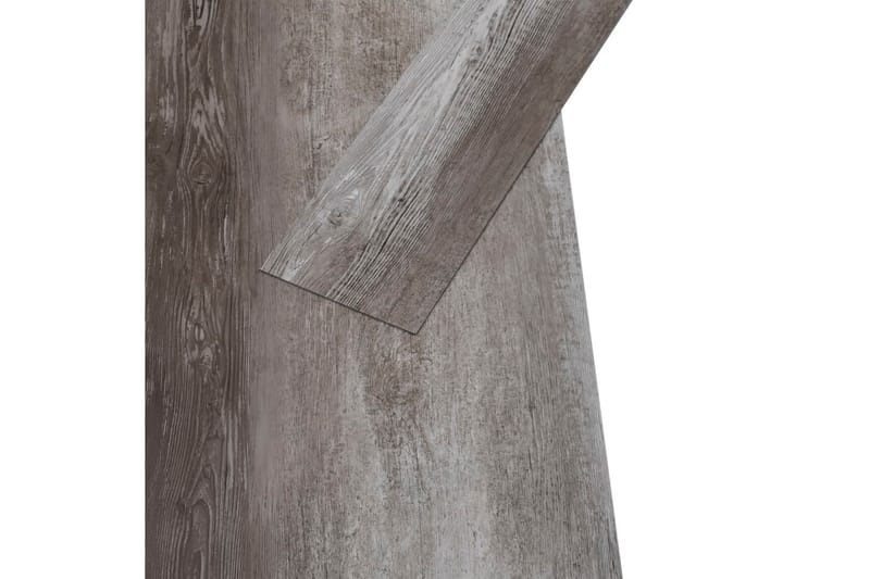 Golvbrädor PVC 4,46 m² 3 mm randigt trä - Grå - Trall balkong - Vinylgolv & plastgolv - Golvplattor & plasttrall
