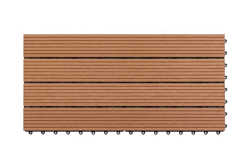 Markplattor WPC 60x30 cm 6 st 1 m² brun - Brun - Trall balkong - Vinylgolv & plastgolv - Golvplattor & plasttrall