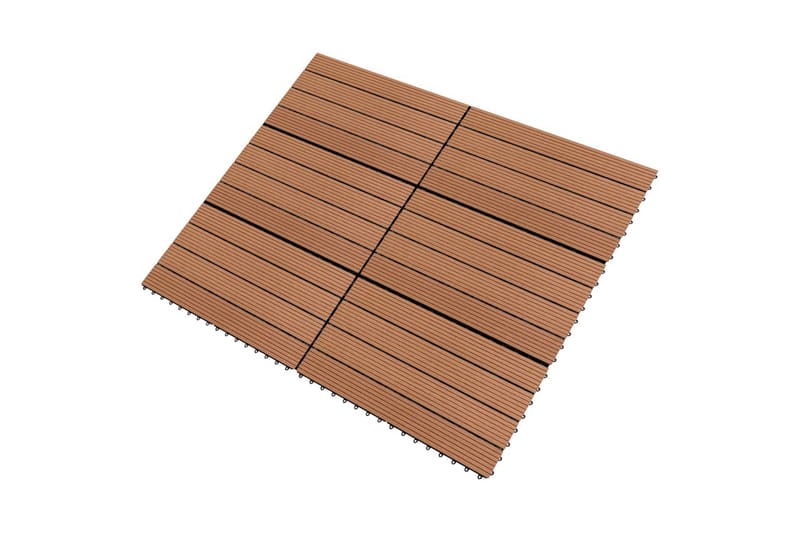 Markplattor WPC 60x30 cm 6 st 1 m² brun - Brun - Trall balkong - Vinylgolv & plastgolv - Golvplattor & plasttrall