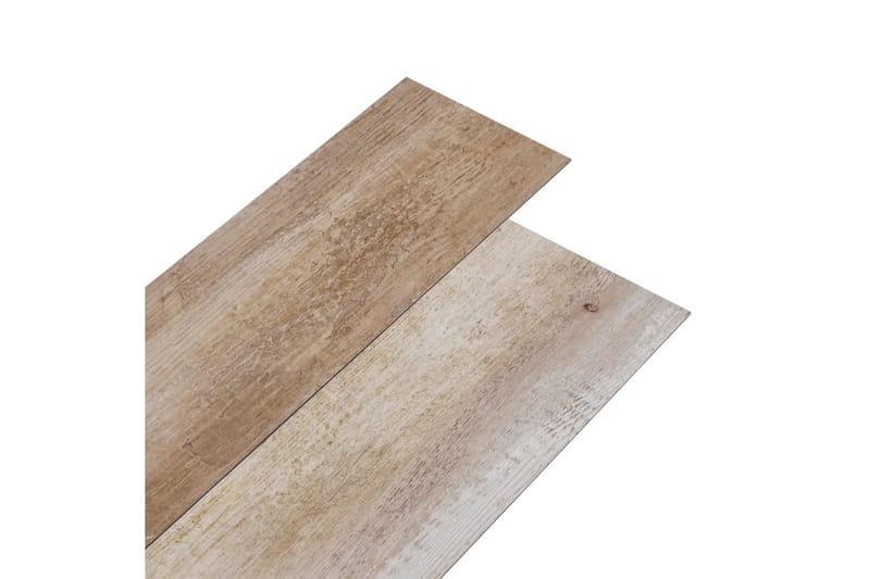 PVC-golvbrädor 5,02 m² självhäftande 2 mm kalkfärgat trä - Brun - Trall balkong - Vinylgolv & plastgolv - Golvplattor & plasttrall
