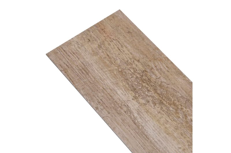 PVC-golvbrädor 5,26 m² 2 mm kalkfärgat trä - Brun - Trall balkong - Vinylgolv & plastgolv - Golvplattor & plasttrall