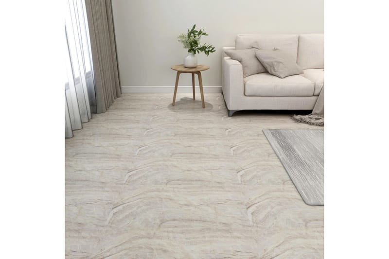 Självhäftande golvplankor 20 st PVC 1,86 m² beige - Beige - Trall balkong - Vinylgolv & plastgolv - Golvplattor & plasttrall